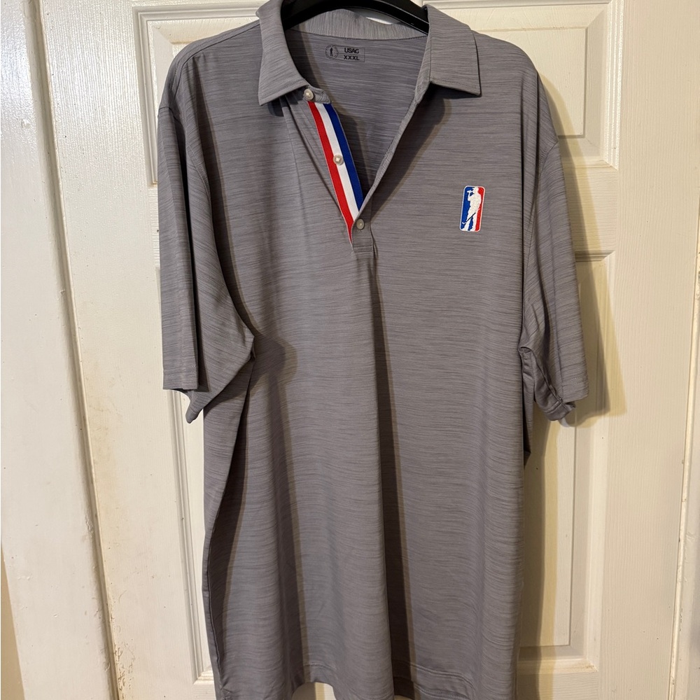 U Suck at Golf Apparel Company — Gray Athletic Polo Shirt — Men’s XXXL